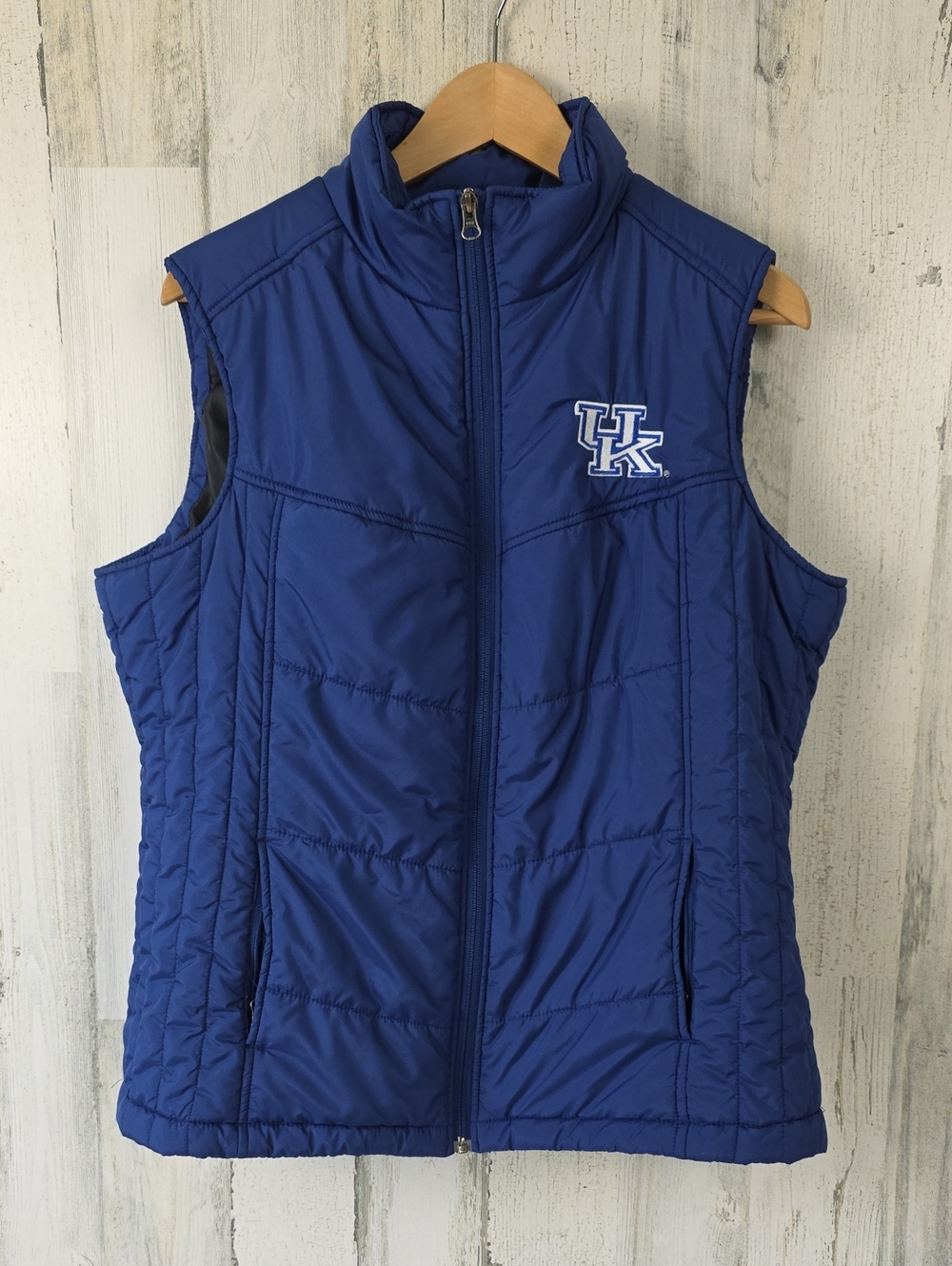Port Authority University of Kentucky Sleeveless Puffer Vest Blue Size XL